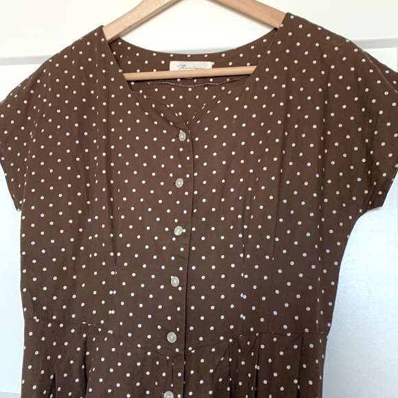 Vintage Cotton Polka Dot Dress - Picture 4 of 9